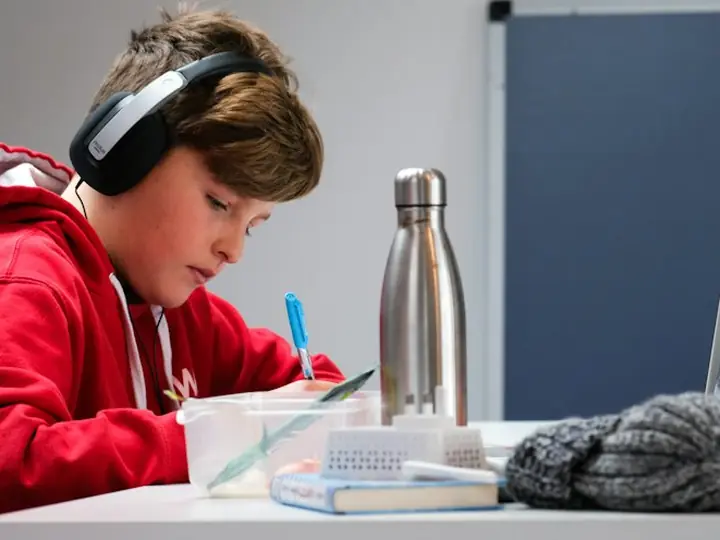 A student in an online class
